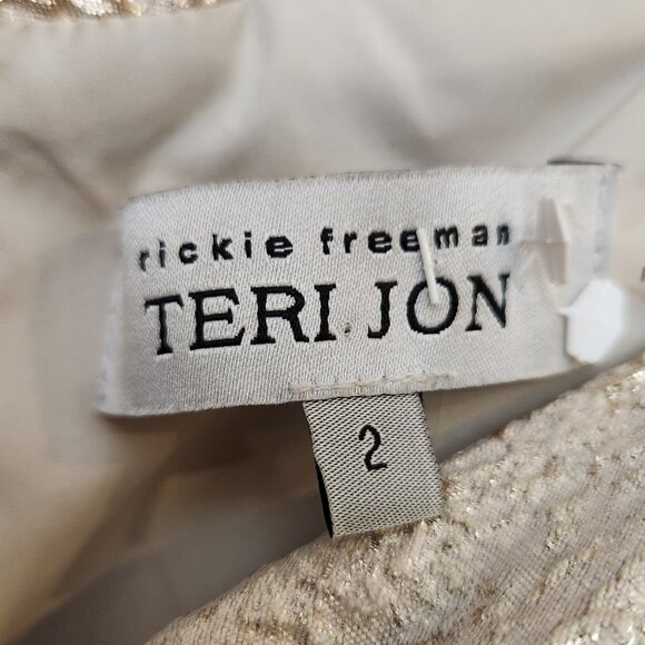 Formal Teri Jon gown    gold  size 2 (altered) - Picture 2 of 2